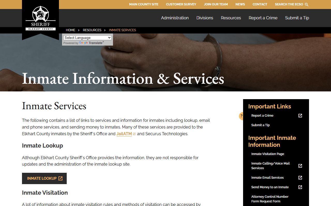 Goshen Police Department official website