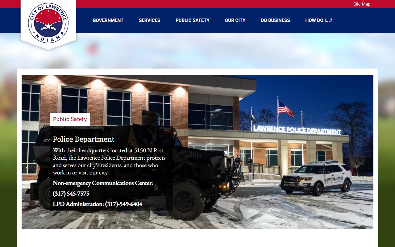 Lawrence Police Department public information page