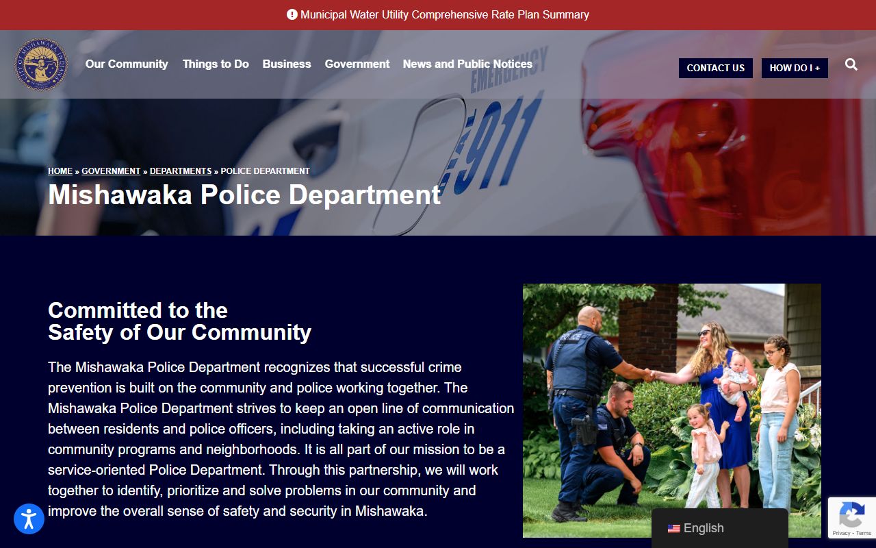 Mishawaka Police Department website