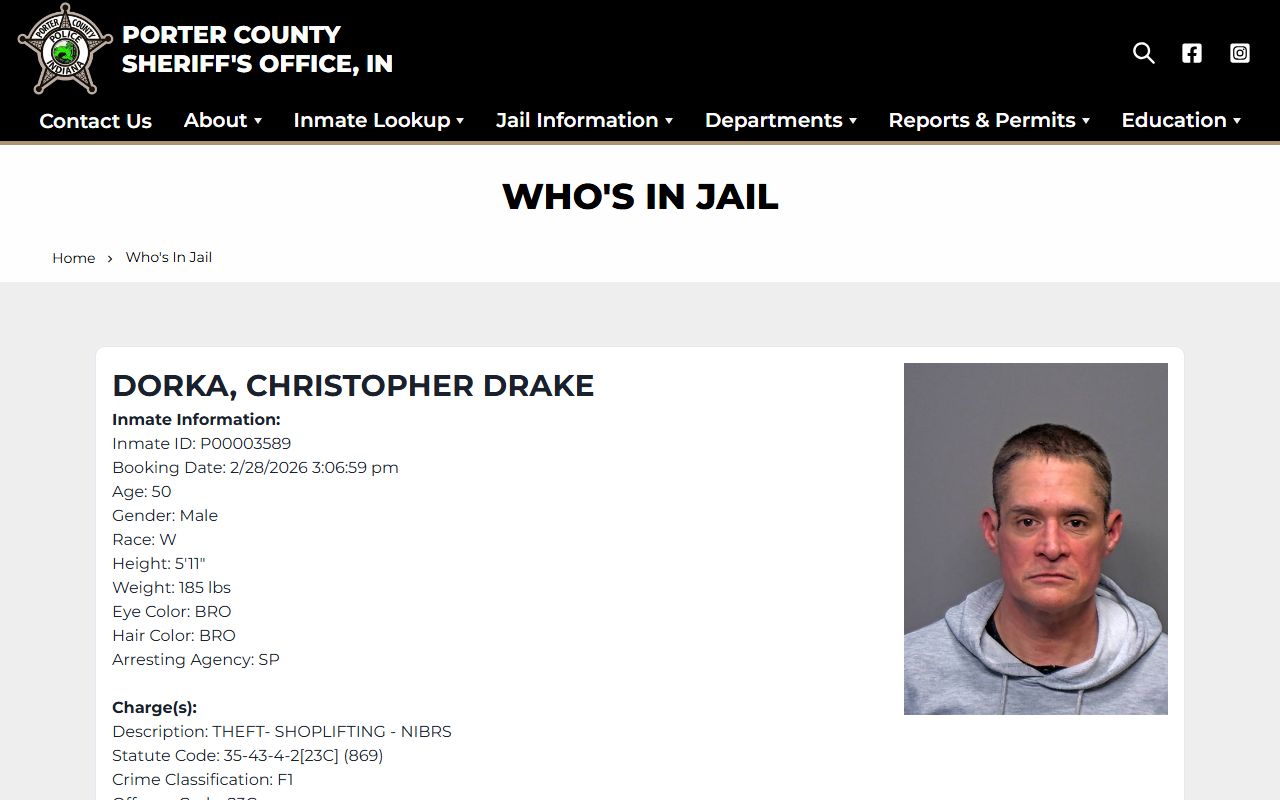 Portage Police Department official website