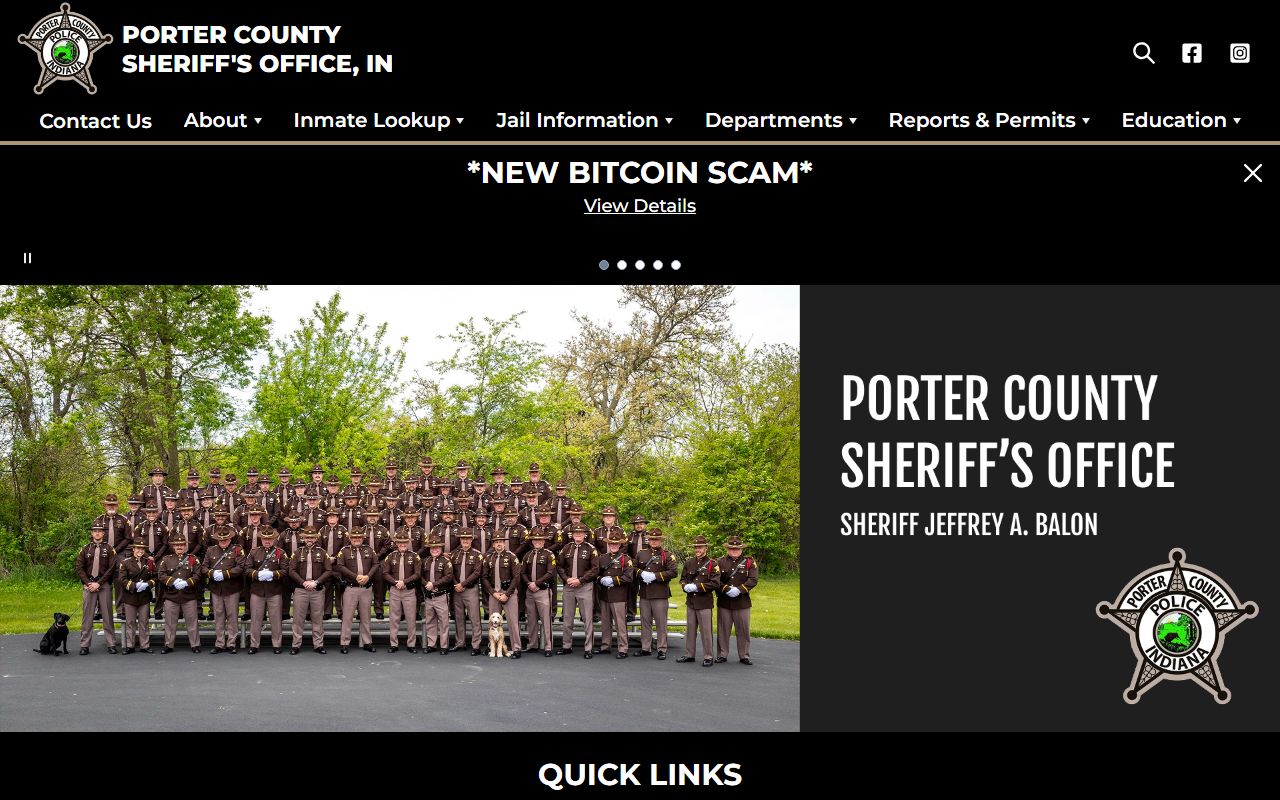 Portage Police Department online information