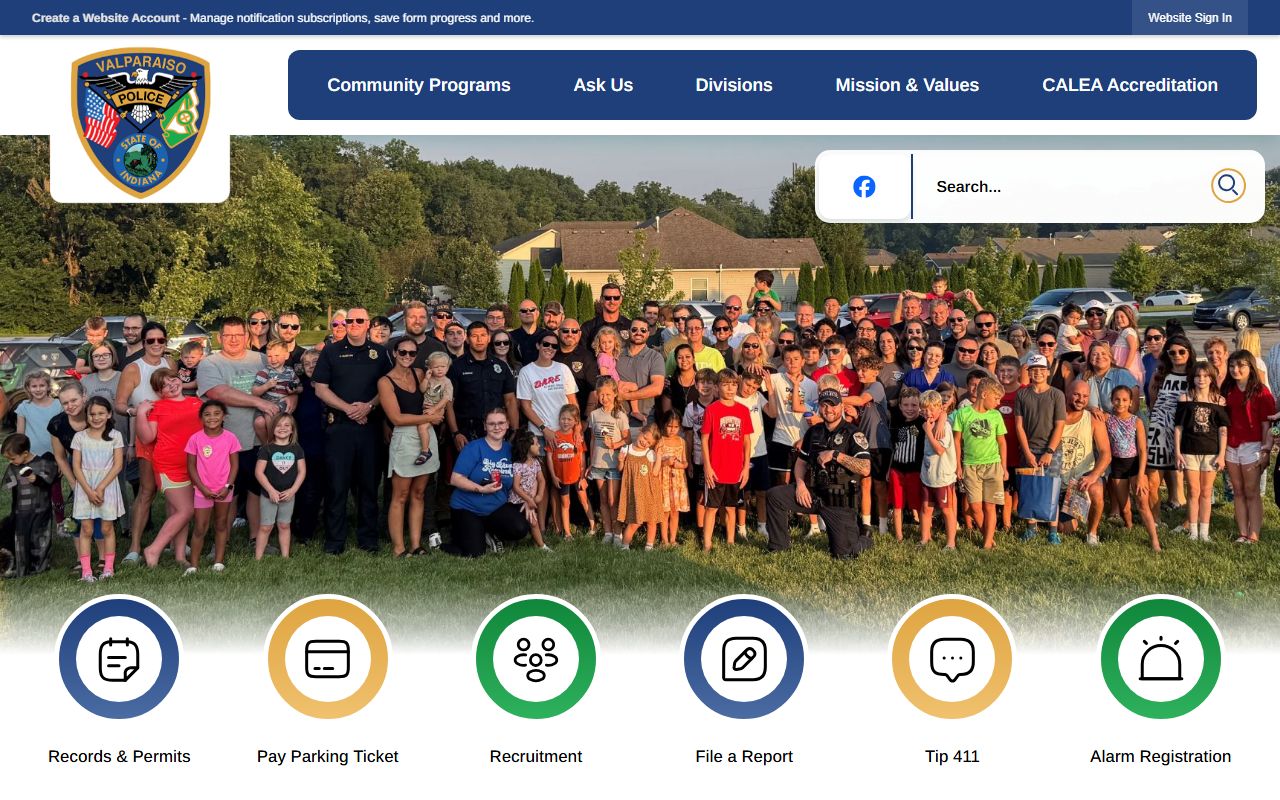 Valparaiso Police Department community information