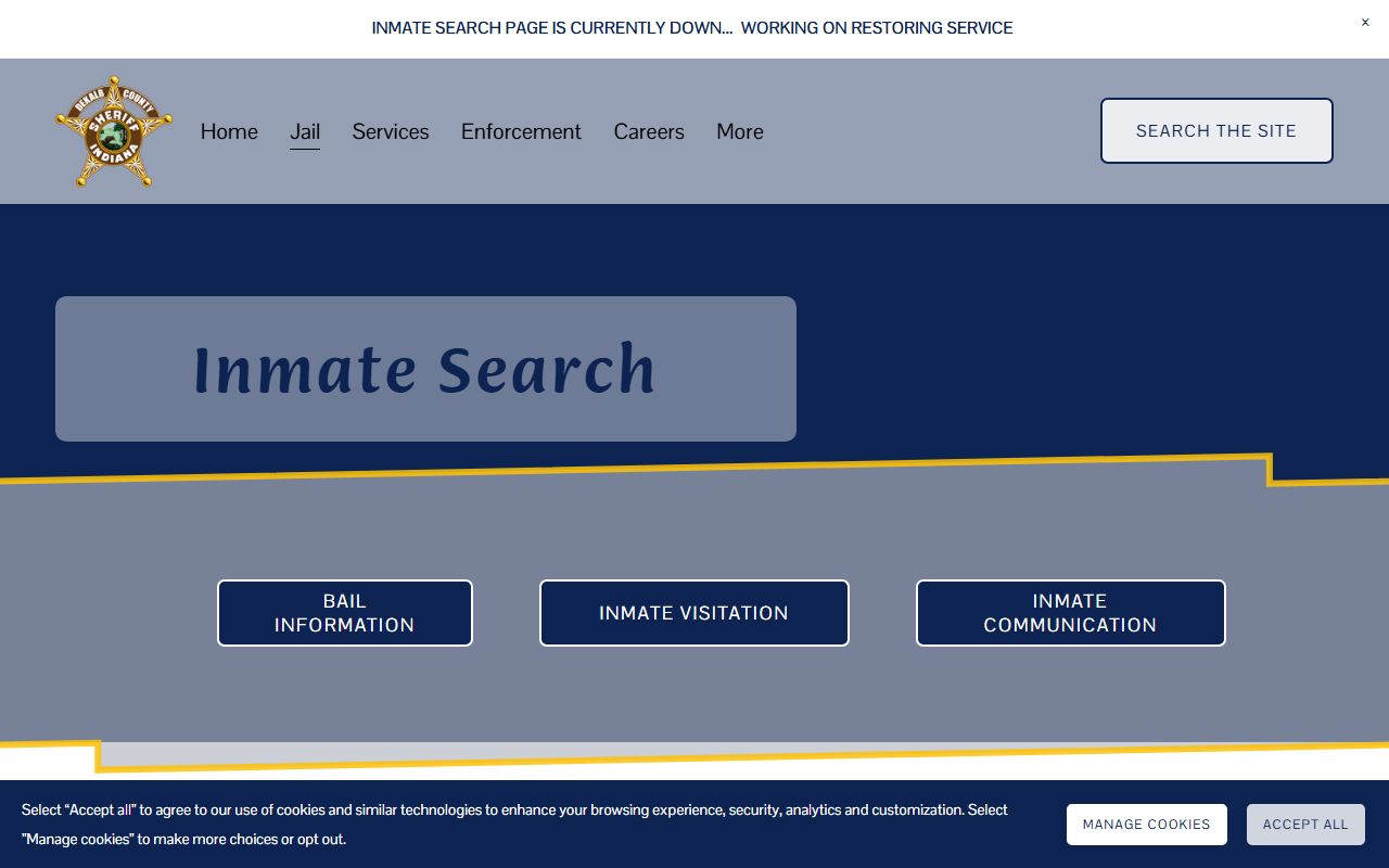 DeKalb County Sheriff inmate search portal showing 72 hour booking records in Auburn Indiana
