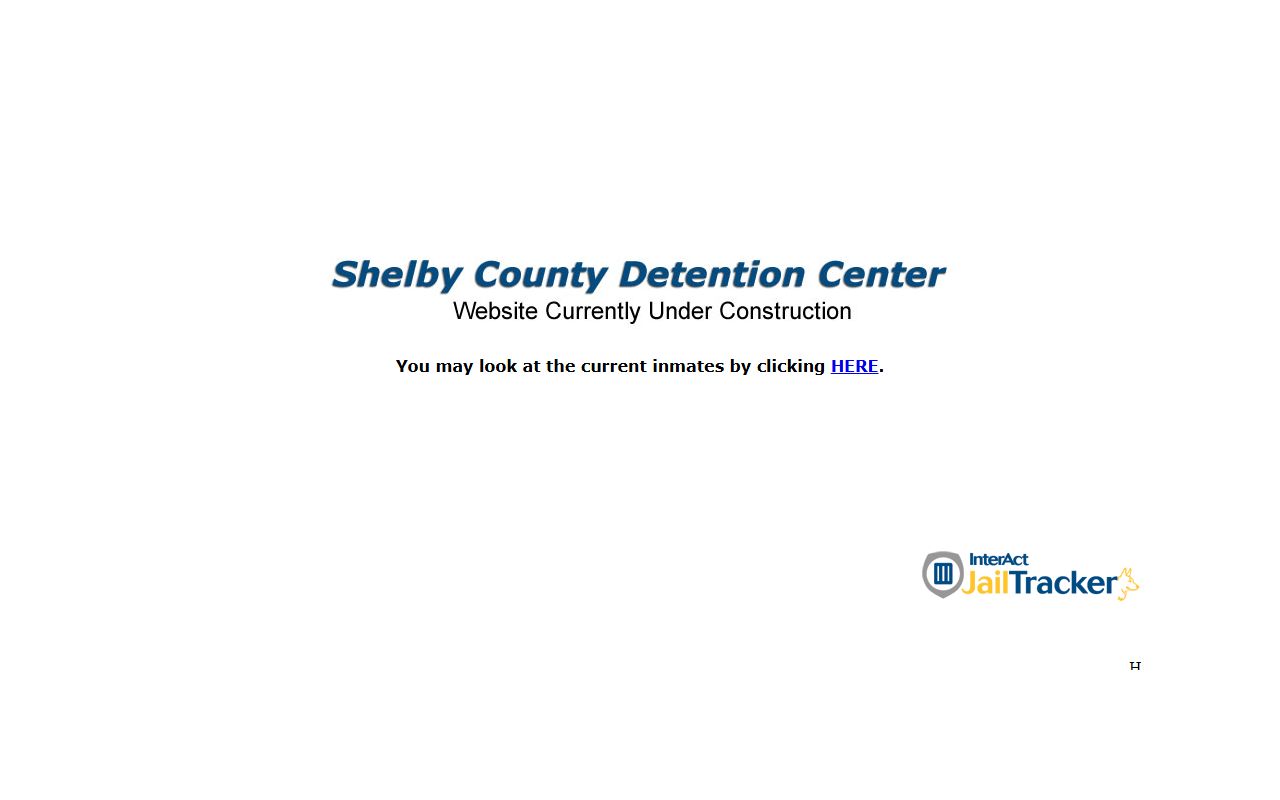 Shelby County detention center information page for Shelby County 72 hour booking facility details