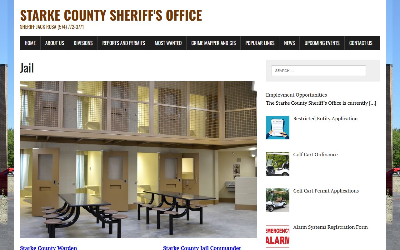 Starke County Sheriff jail roster showing current 72 hour booking records in Knox Indiana